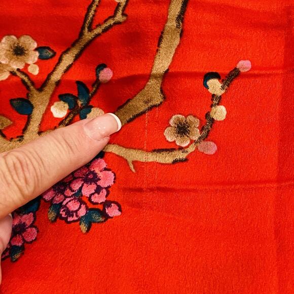 Natori Pants Womens Large Red Floral Print Lounge Sleepwear Drawstring Waist - Picture 8 of 8